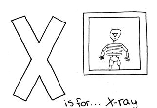 Letter X coloring page